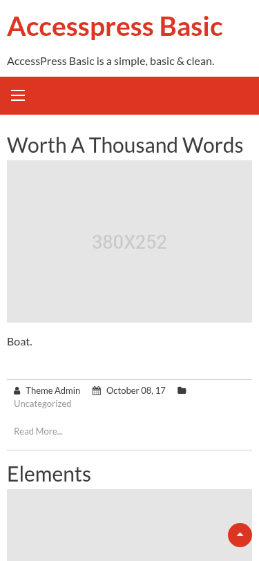Мобильный вид — Accesspress Basic