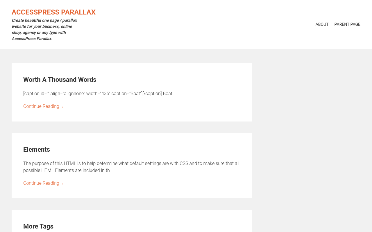 Десктоп — AccessPress Parallax
