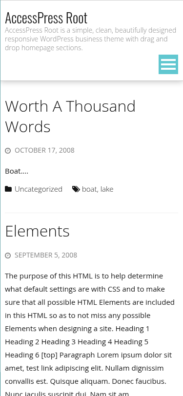 Мобильный вид — AccessPress Root