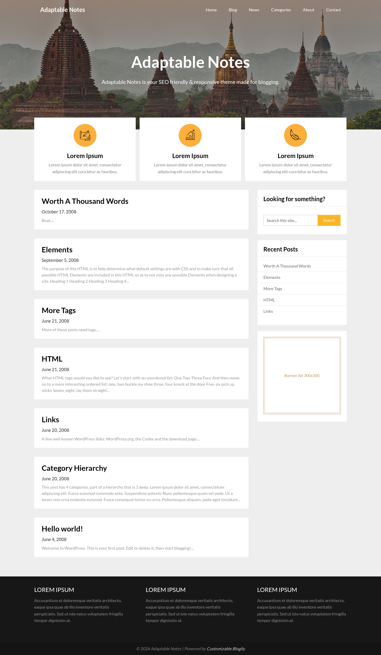 Десктоп (ниже) — Adaptable Notes