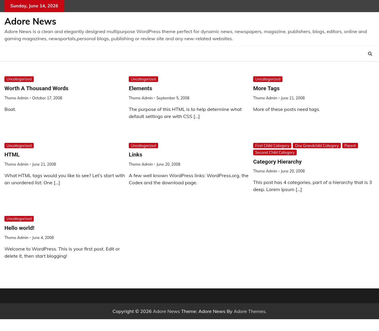 Десктоп (ниже) — Adore News