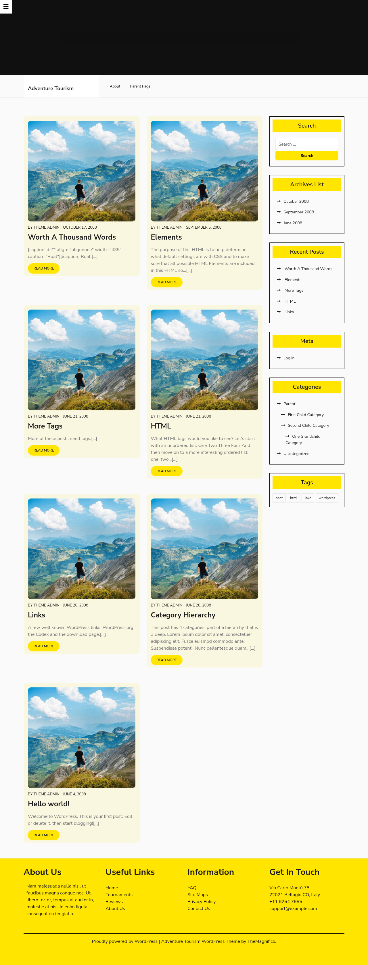 Десктоп (ниже) — Adventure Tourism
