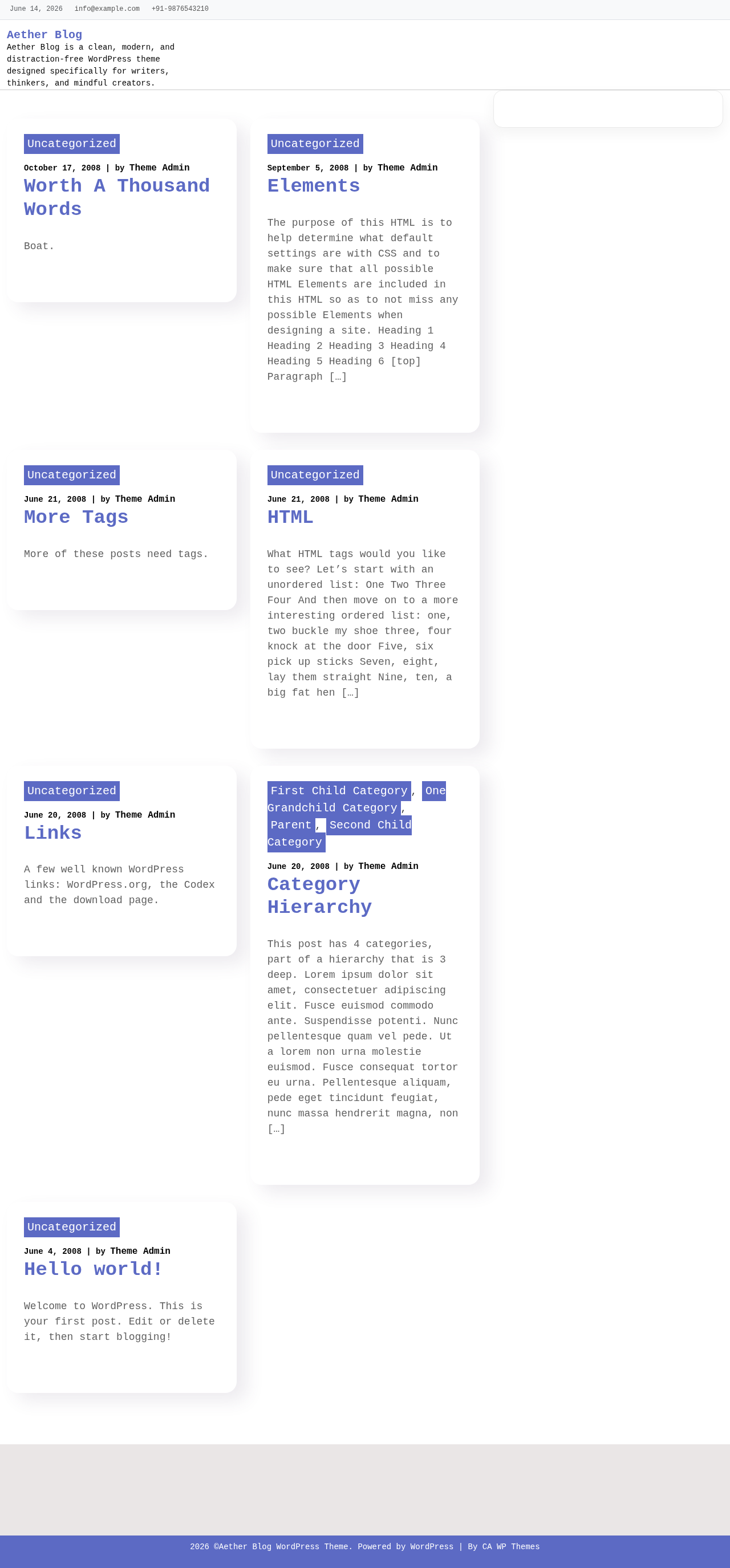 Десктоп (ниже) — Aether Blog