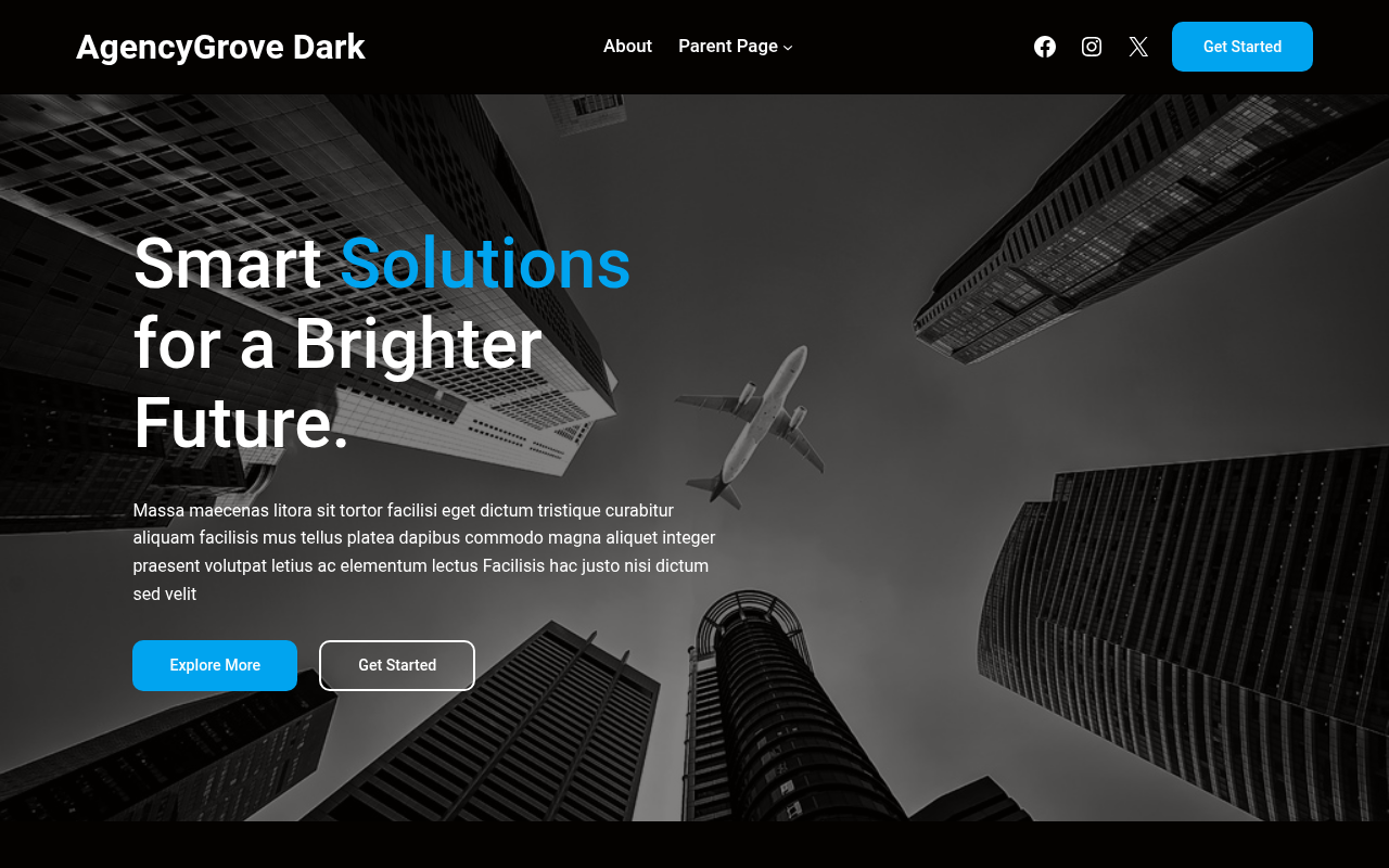 Десктоп — AgencyGrove Dark