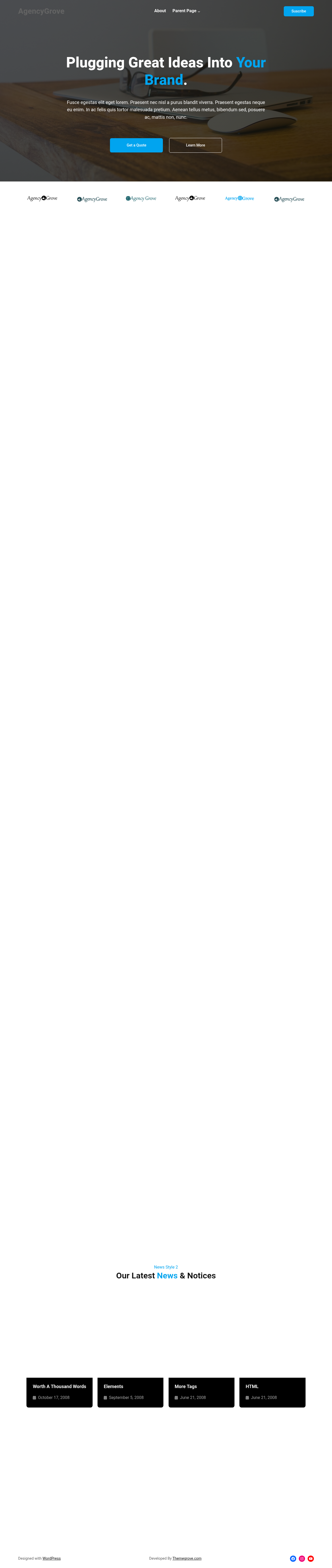 Десктоп (ниже) — AgencyGrove