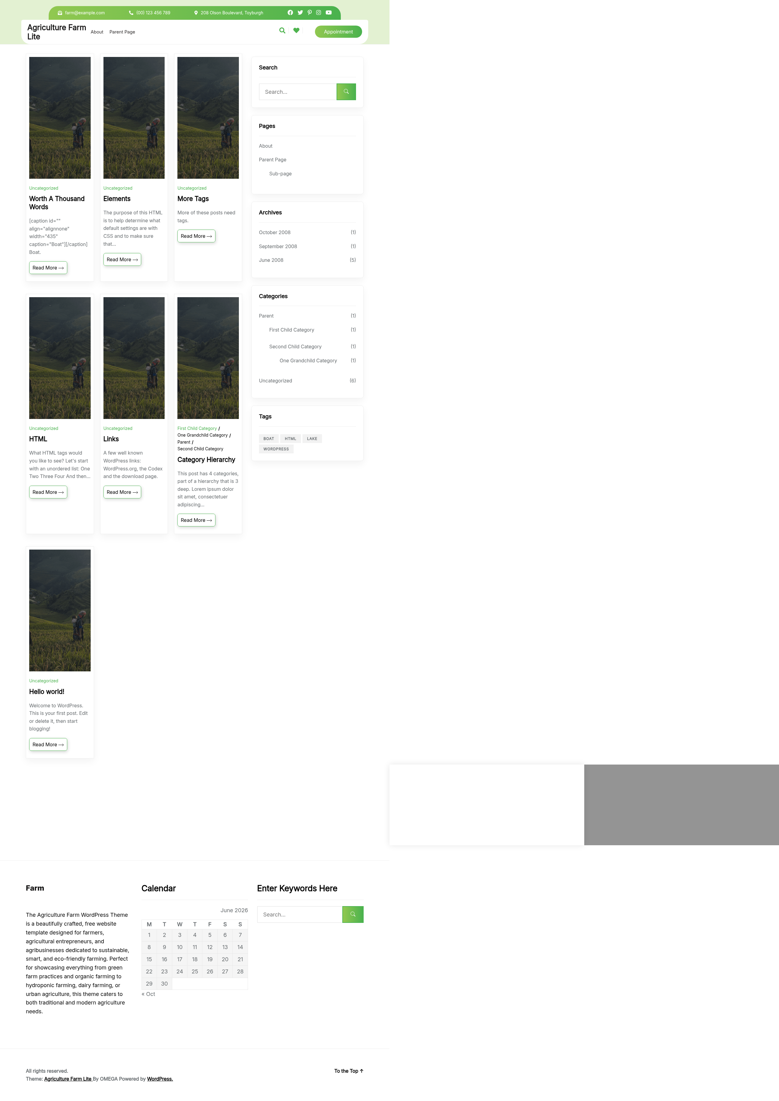 Десктоп (ниже) — Agriculture Farm Lite