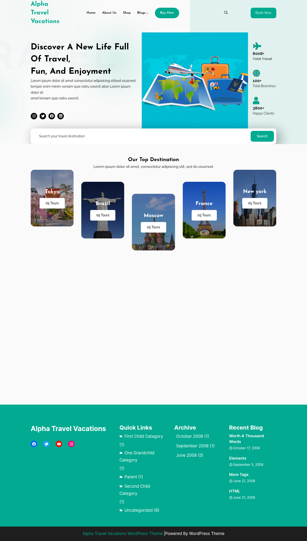 Десктоп (ниже) — Alpha Travel Vacations