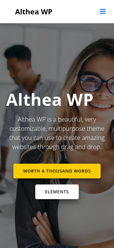 Мобильный вид — Althea WP