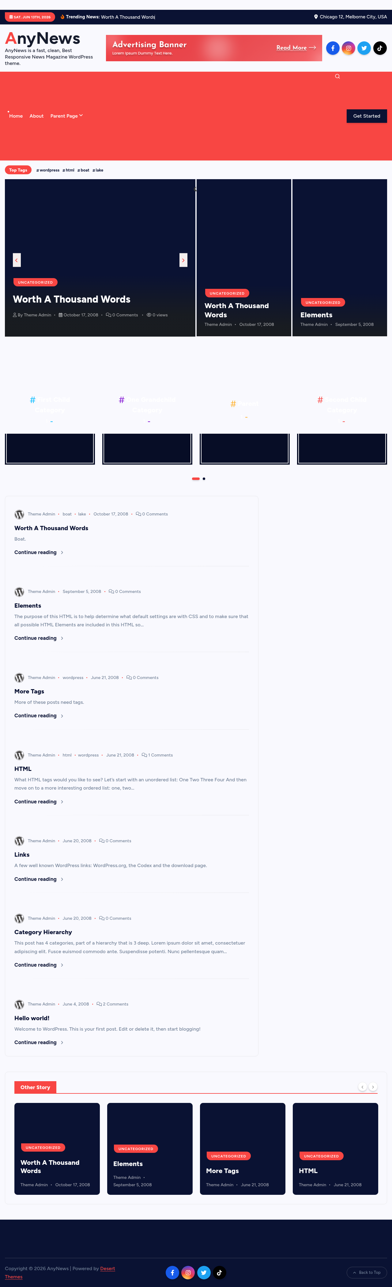 Десктоп (ниже) — AnyNews