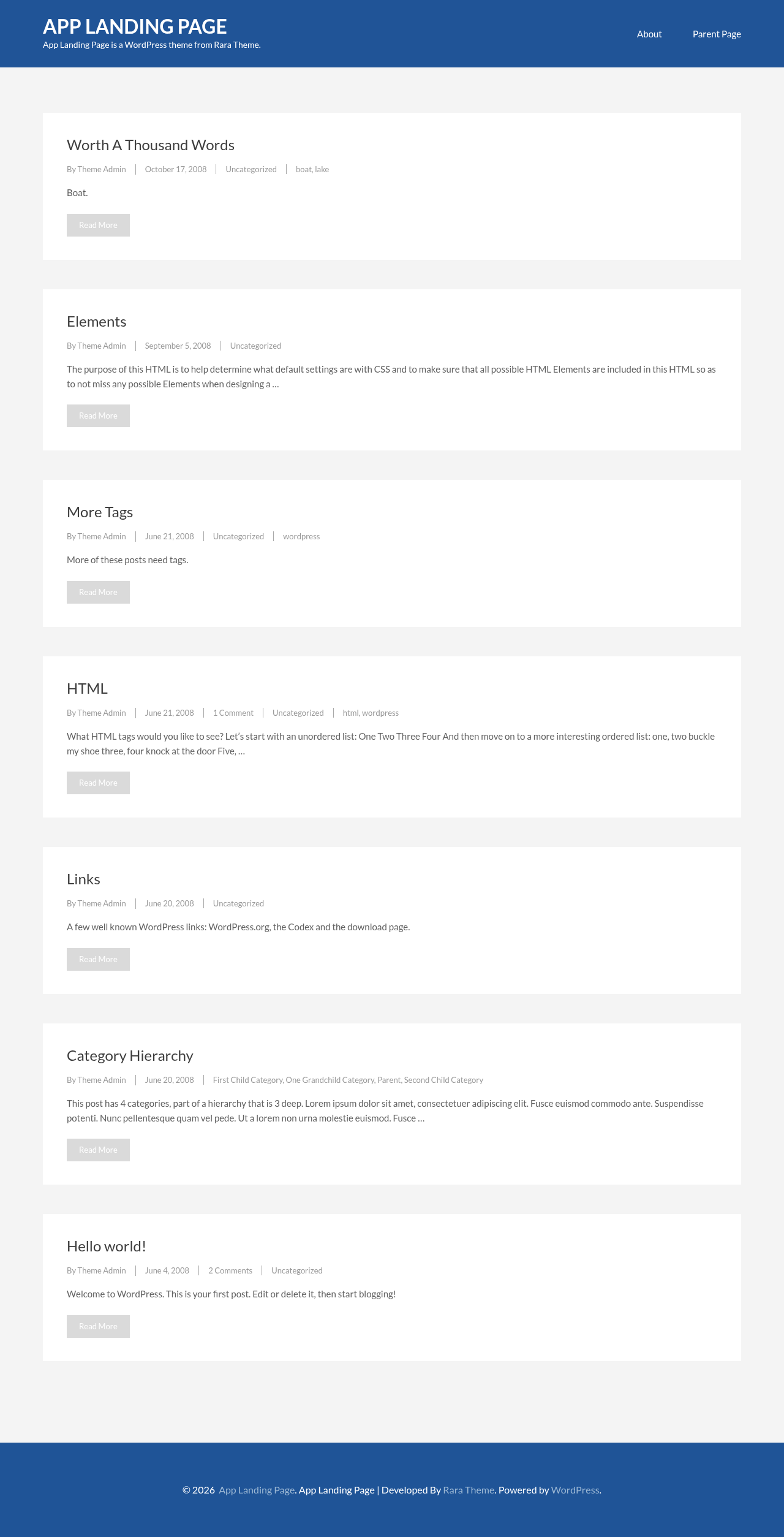 Десктоп (ниже) — App Landing Page