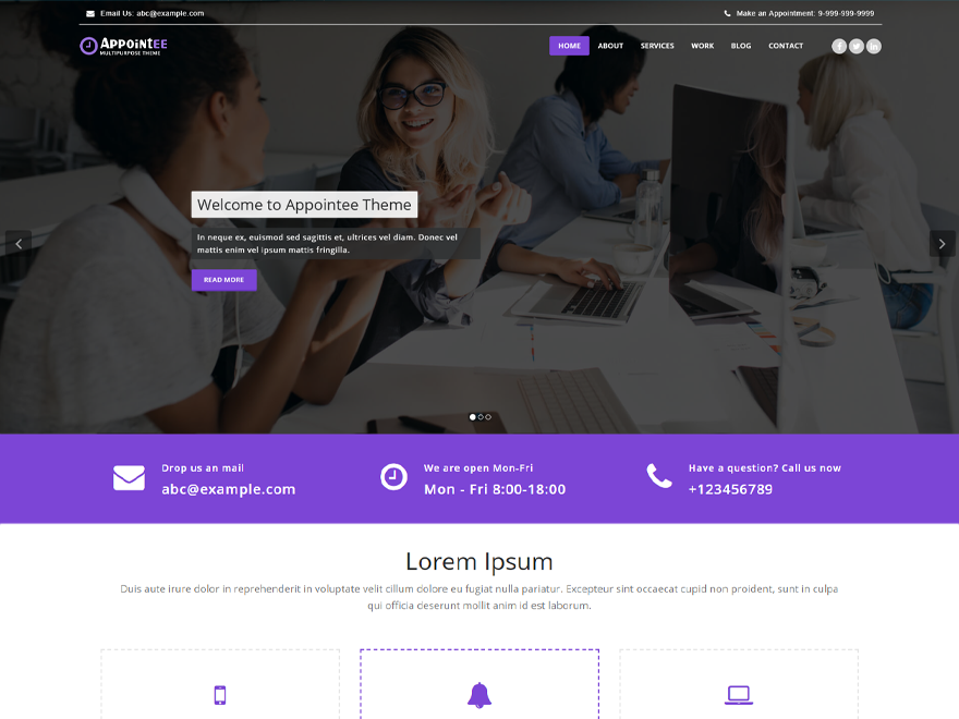 Тема Appointee для WordPress