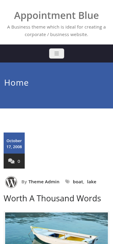 Мобильный вид — Appointment Blue