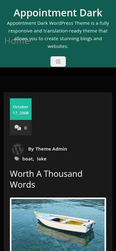 Мобильный вид — Appointment Dark