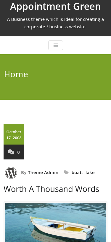 Мобильный вид — Appointment Green