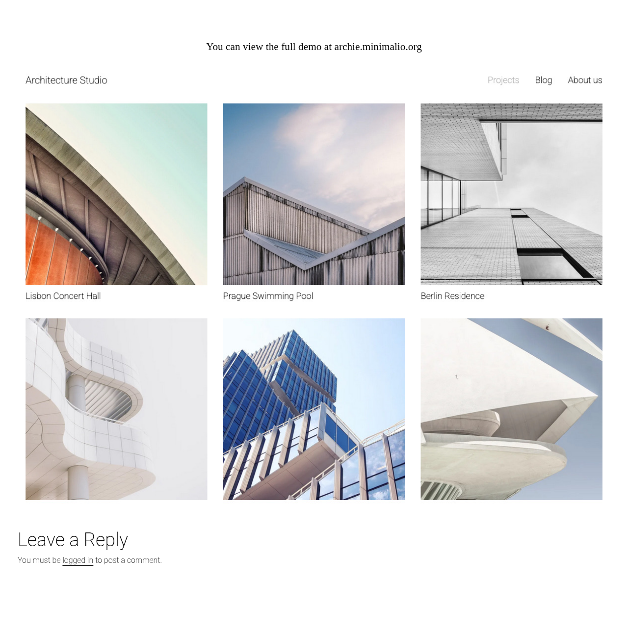 Десктоп (ниже) — Architecture Studio
