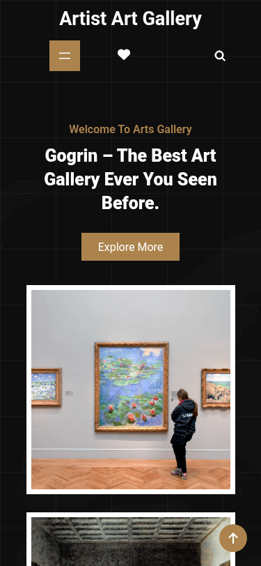 Мобильный вид — Artist Art Gallery