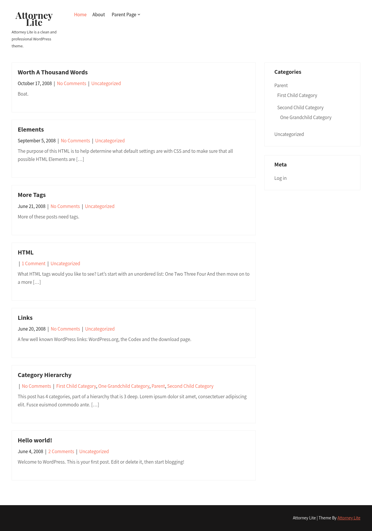 Десктоп (ниже) — Attorney Lite