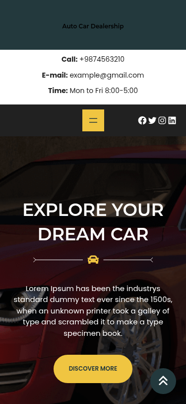 Мобильный вид — Auto Car Dealership