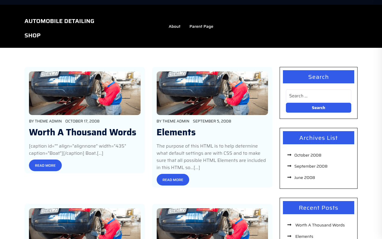 Десктоп — Automobile Detailing Shop