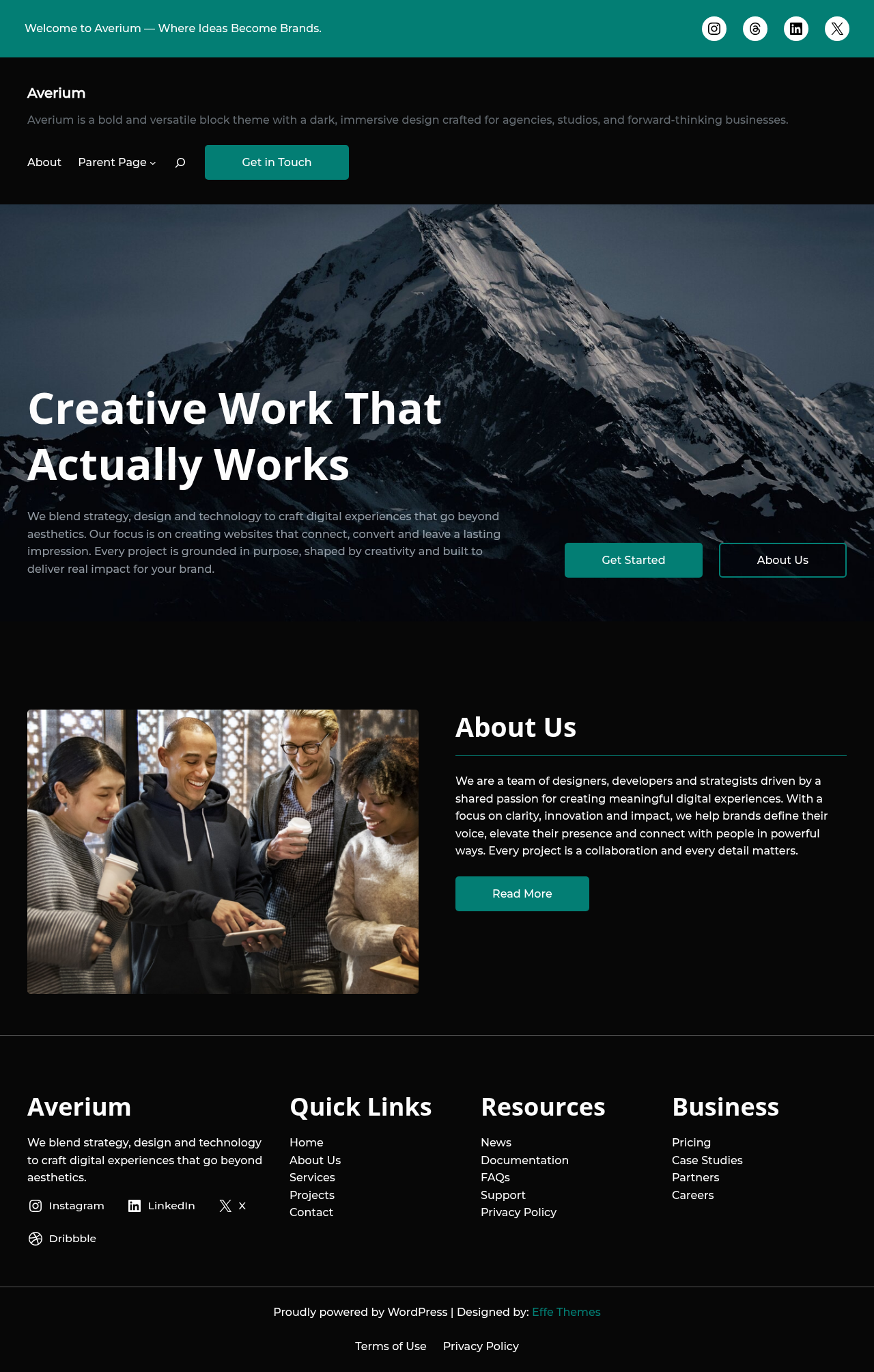 Десктоп (ниже) — Averium