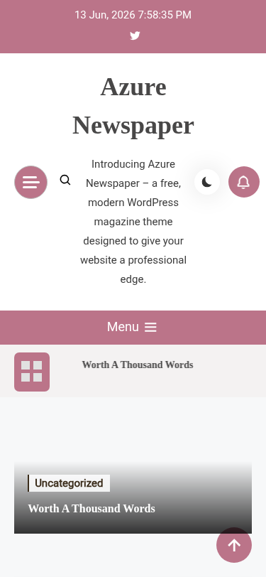 Мобильный вид — Azure Newspaper
