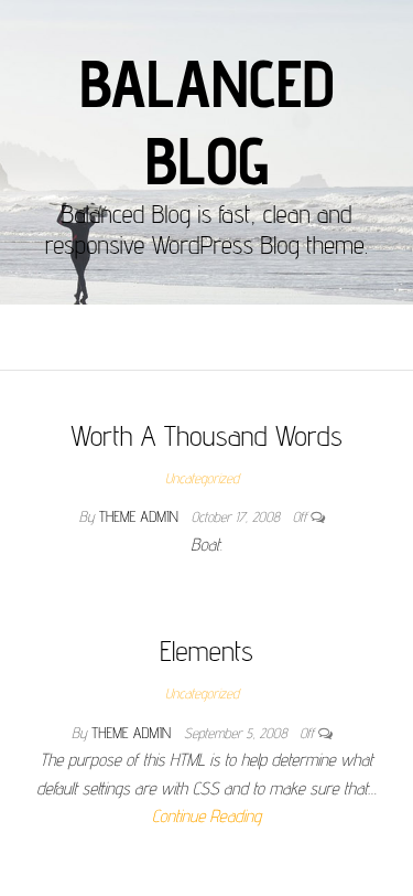 Мобильный вид — Balanced Blog