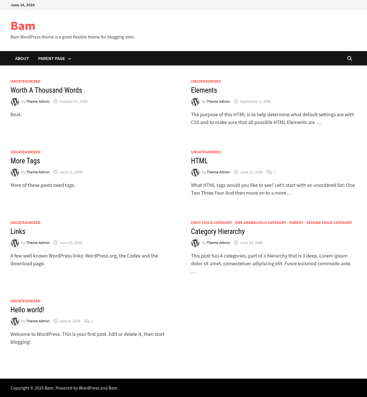 Десктоп (ниже) — Bam