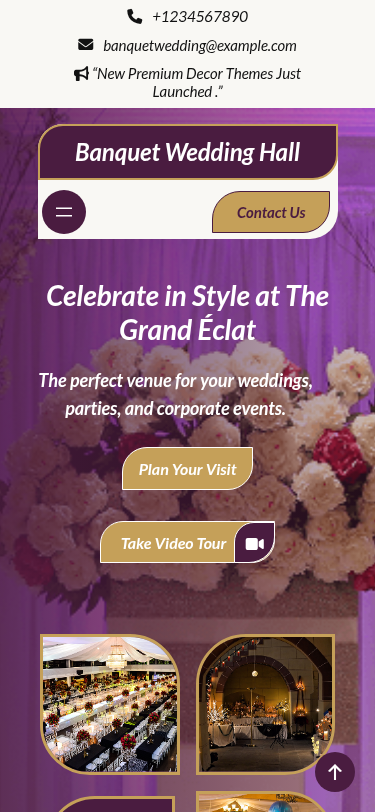 Мобильный вид — Banquet Wedding Hall