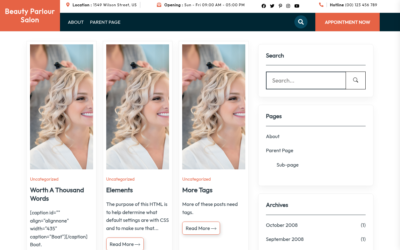 Десктоп — Beauty Parlour Salon