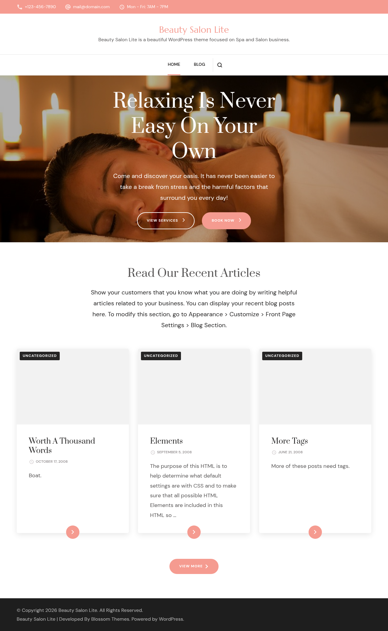 Десктоп (ниже) — Beauty Salon Lite