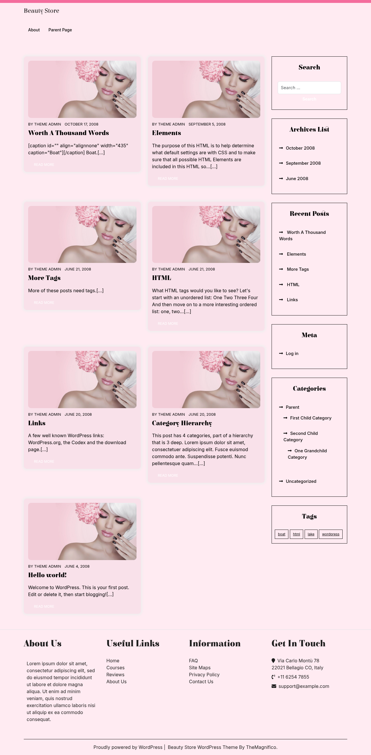 Десктоп (ниже) — Beauty Store