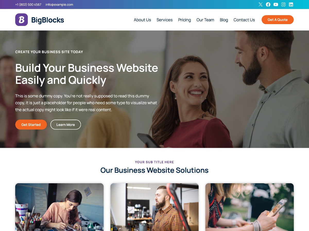 WordPress тема BigBlocks