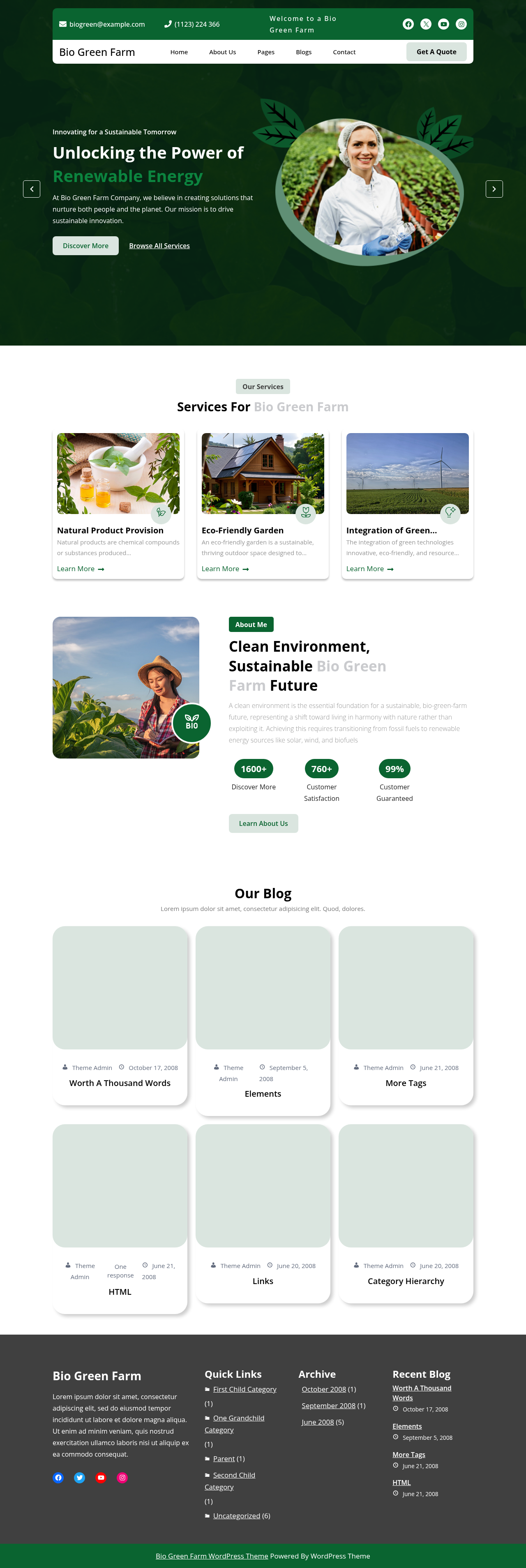 Десктоп (ниже) — Bio Green Farm