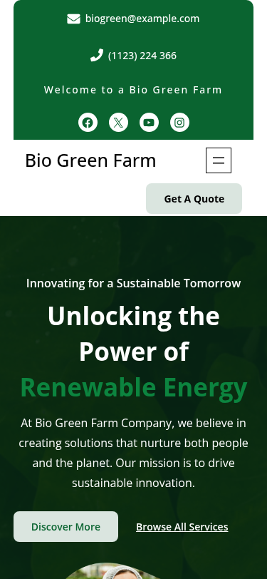 Мобильный вид — Bio Green Farm