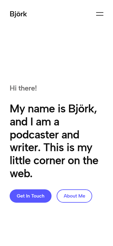 Мобильный вид — Björk