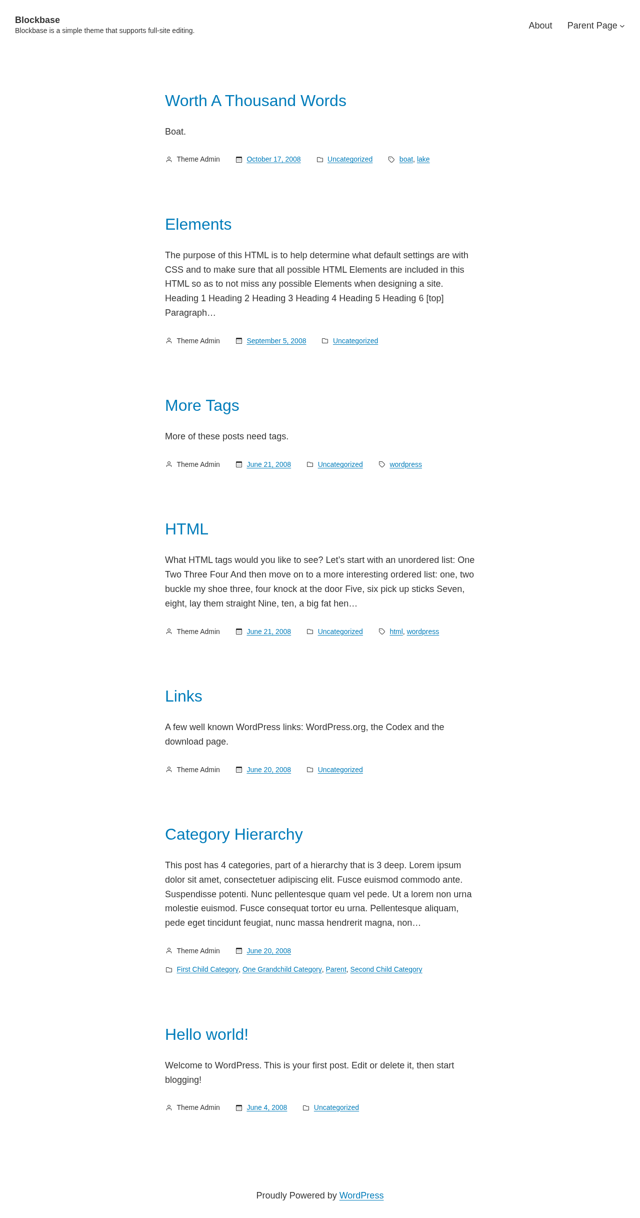 Десктоп (ниже) — Blockbase