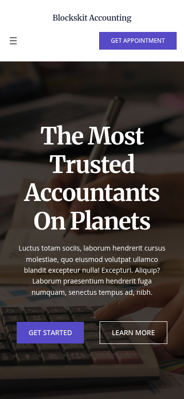 Мобильный вид — Blockskit Accounting