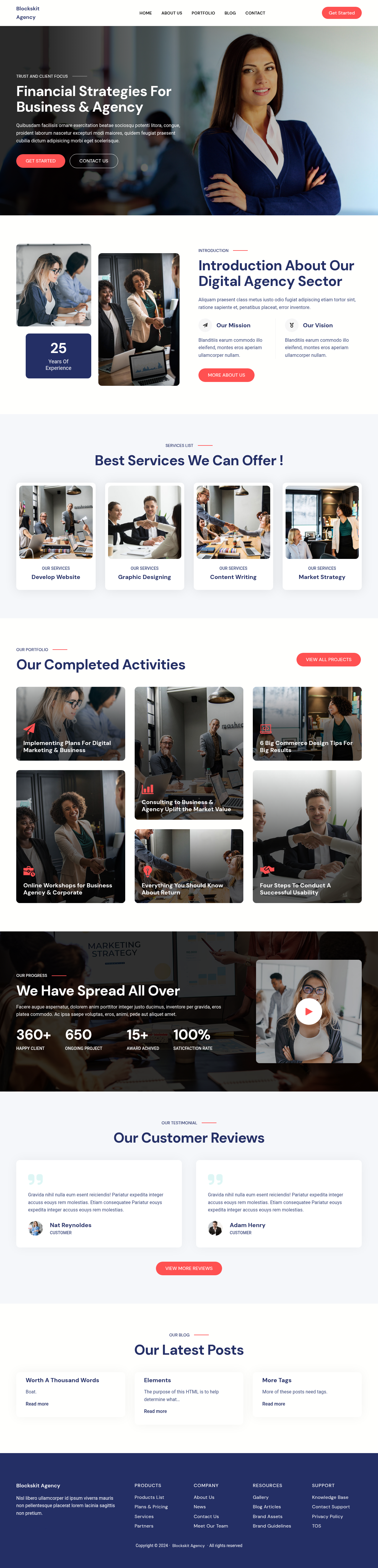 Десктоп (ниже) — Blockskit Agency