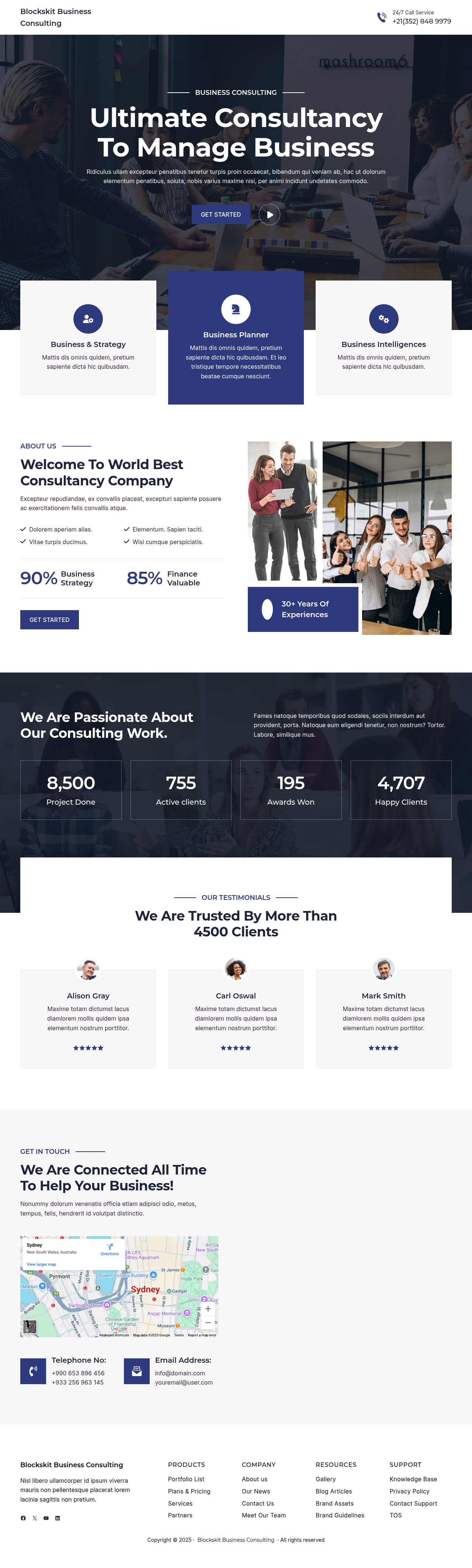 Десктоп (ниже) — Blockskit Business Consulting