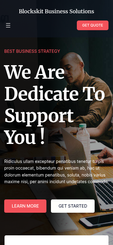 Мобильный вид — Blockskit Business Solutions