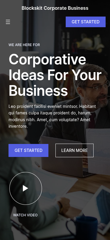 Мобильный вид — Blockskit Corporate Business