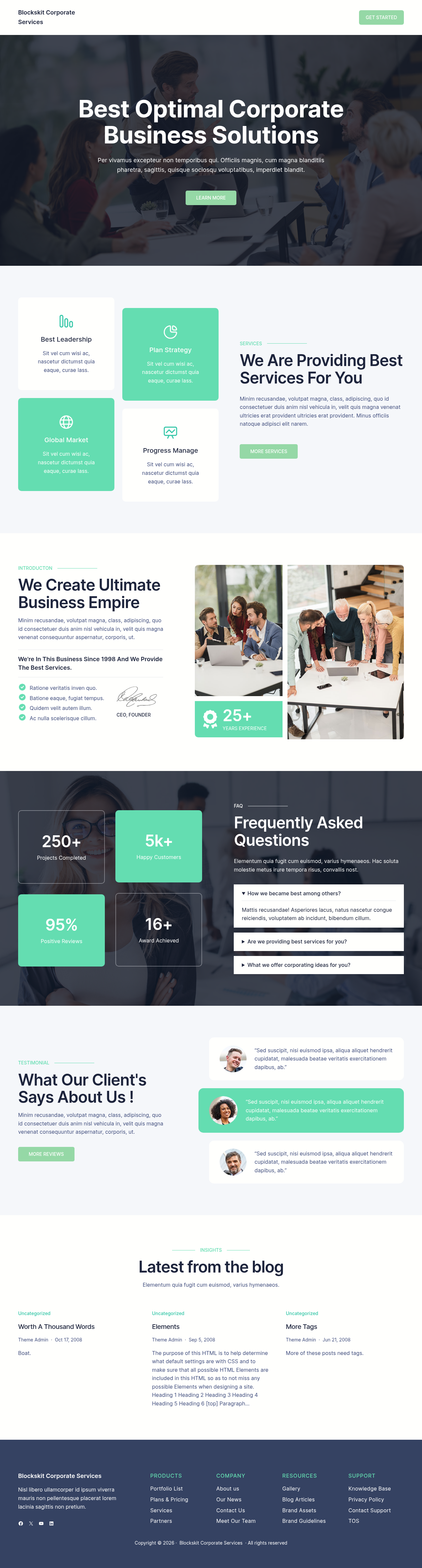 Десктоп (ниже) — Blockskit Corporate Services
