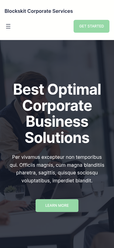 Мобильный вид — Blockskit Corporate Services