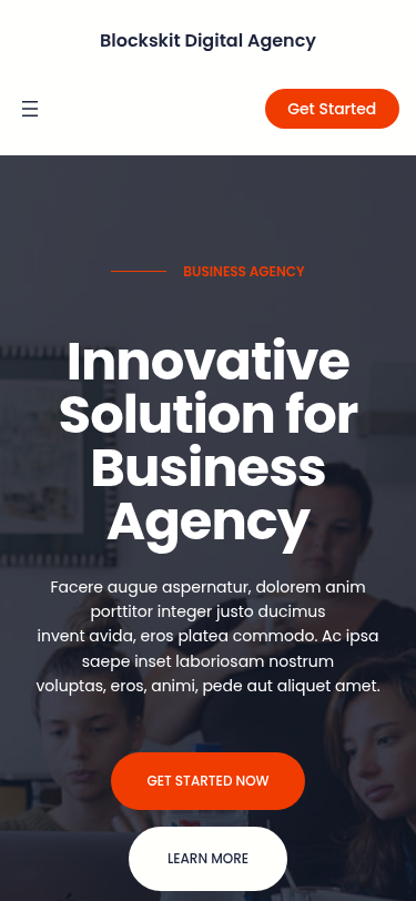 Мобильный вид — Blockskit Digital Agency