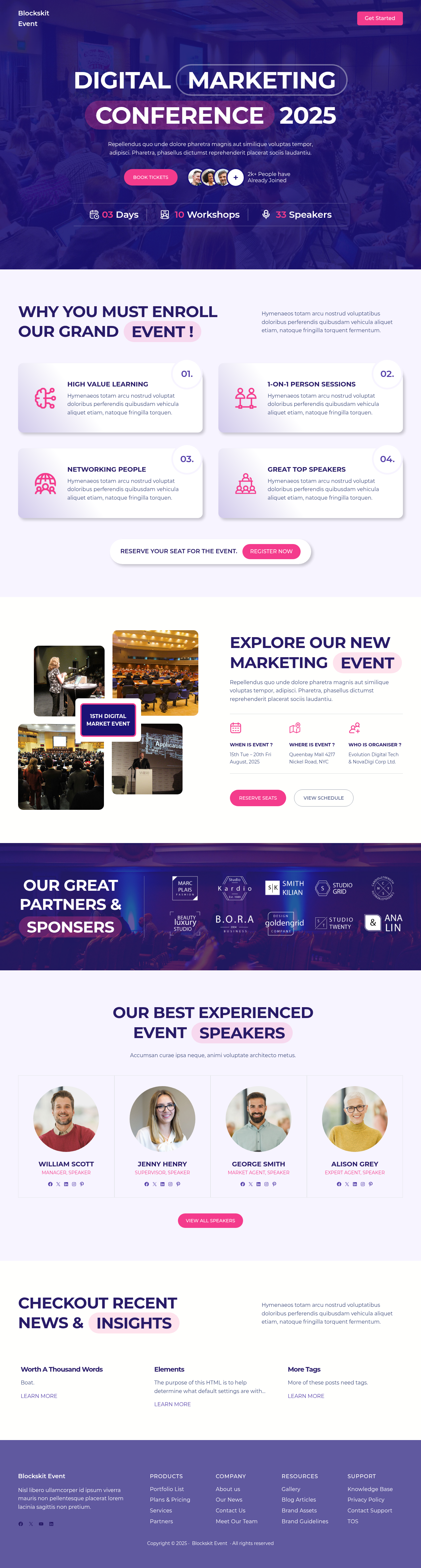 Десктоп (ниже) — Blockskit Event