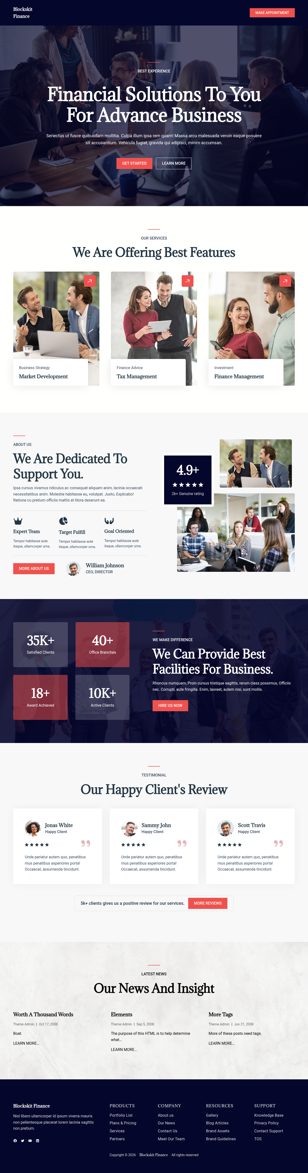 Десктоп (ниже) — Blockskit Finance