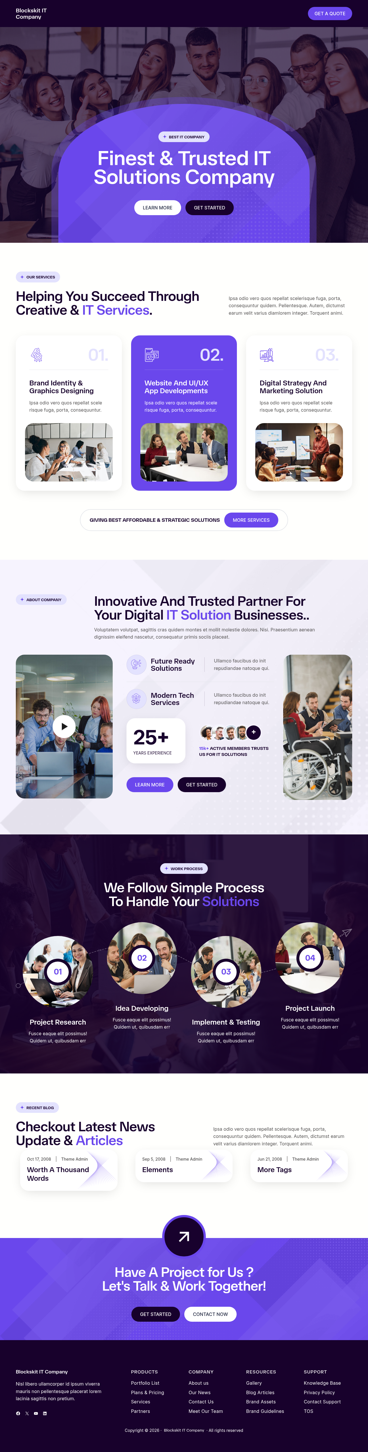Десктоп (ниже) — Blockskit IT Company
