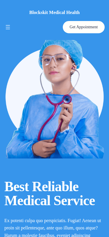 Мобильный вид — Blockskit Medical Health
