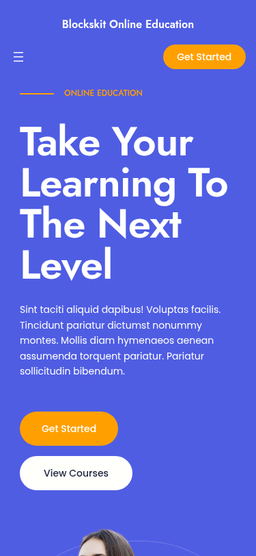 Мобильный вид — Blockskit Online Education