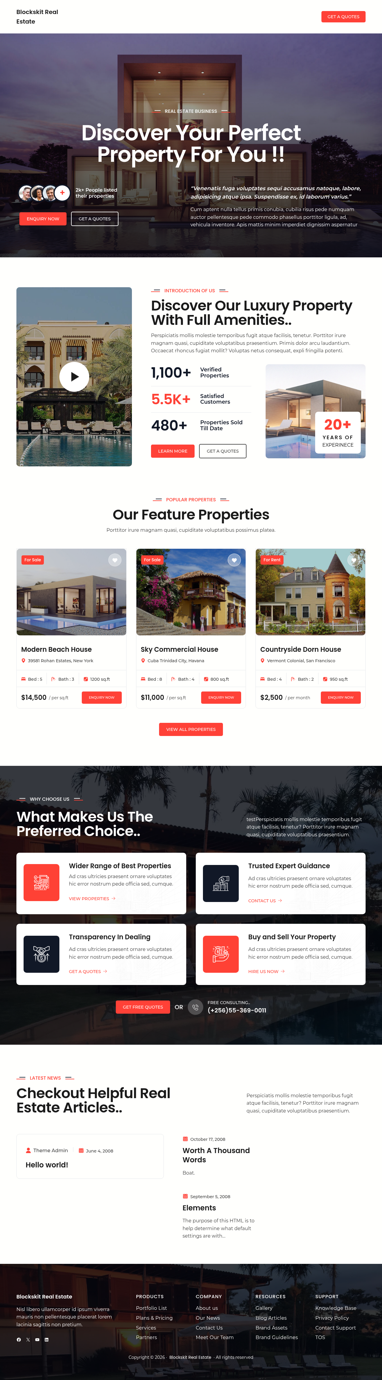 Десктоп (ниже) — Blockskit Real Estate